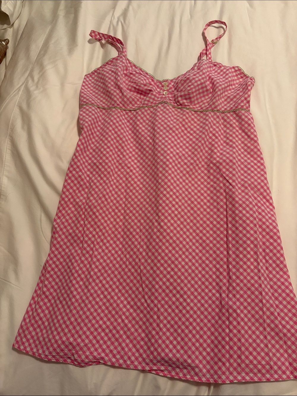 Lilly Pulitzer Pink Gingham Chemise Nightgown